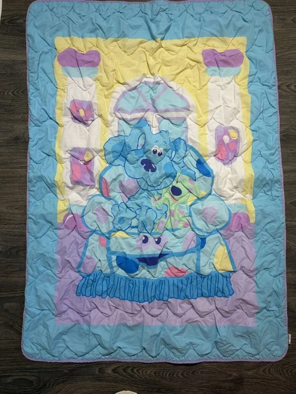 Blues Clues Nick Jr Kids Quilt Blanket 2000 Soft Cotton Baby Bedding Kids VTG